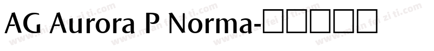 AG Aurora P Norma字体转换